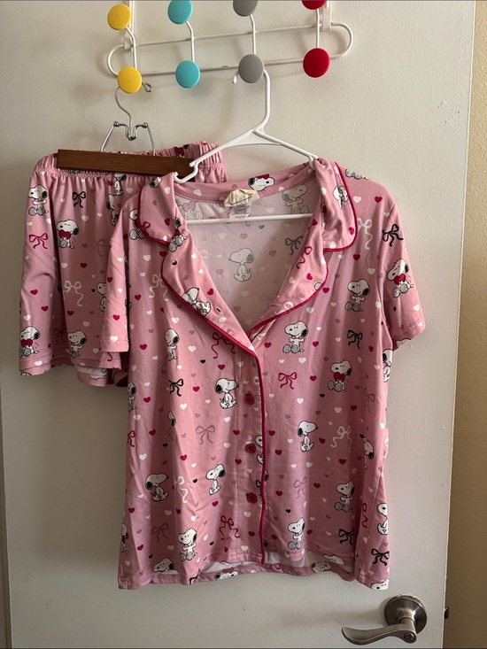 munki munki Other - munki munki Pink Snoopy Short Pajama Set